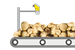 Measuring the level of sugar beets on the conveyor belt