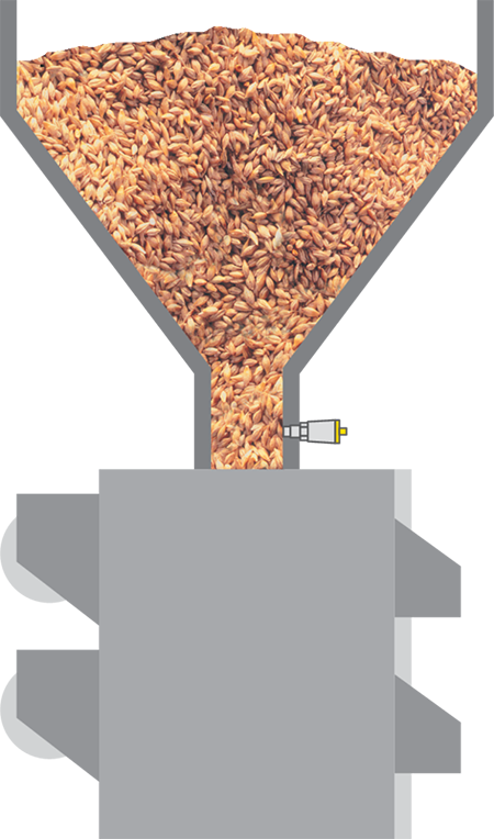 Point level detection in the malt mill