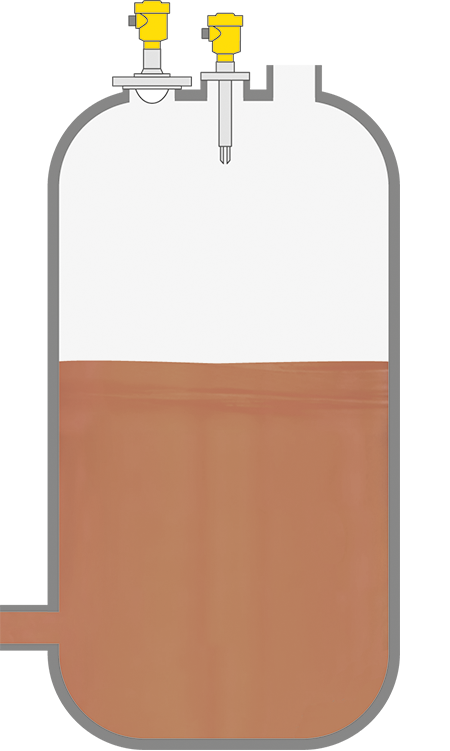 Füllstandmessung und Grenzstanderfassung im Lagertank für flüssige Ausgangsstoffe