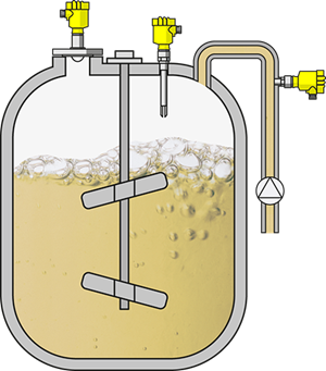 Level, switching and pressure measurement in storage tanks