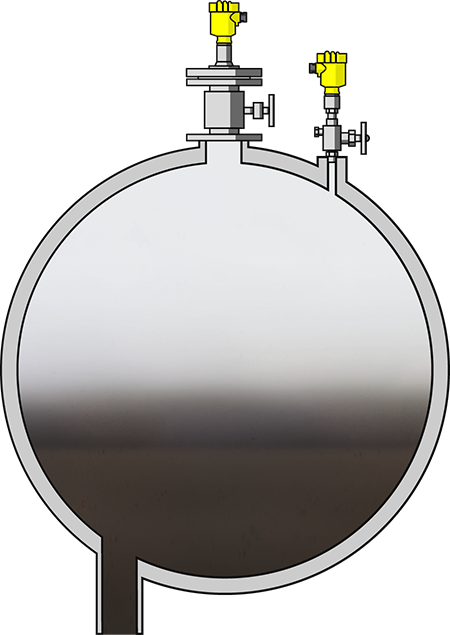 Level and pressure monitoring in liquid gas tanks