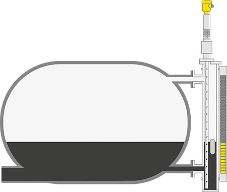 Level measurement in the reflux accumulator drum