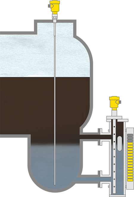Interface measurement in the sour water stripper