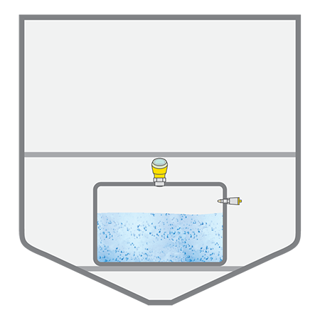 Level measurement in tanks with drinking water 
