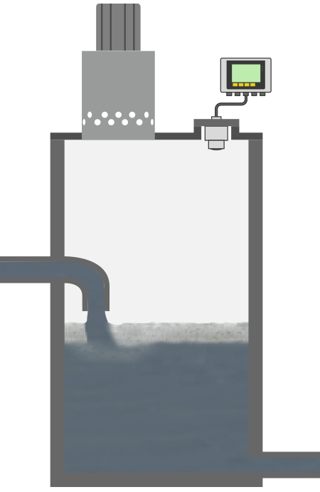 Mesure de niveau dans une cuve sous vide