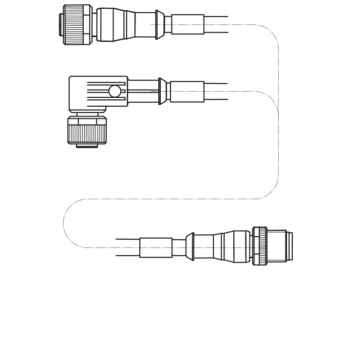 Соединительные кабели, M12 с обеих сторон